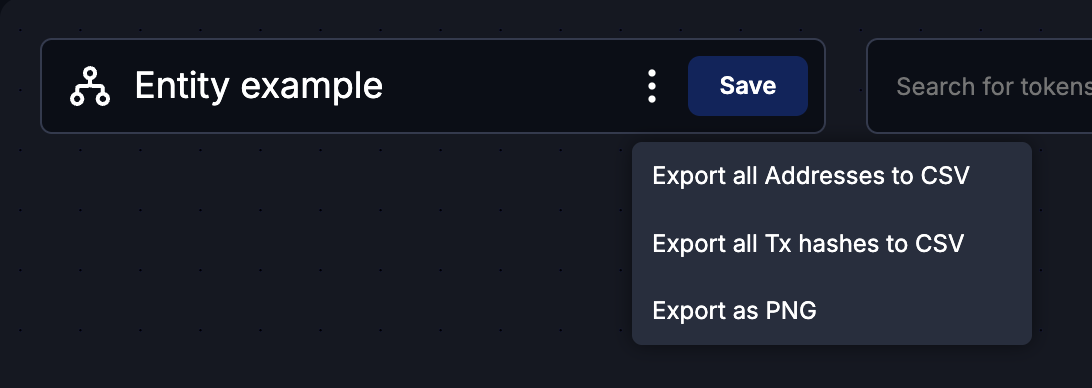 Export options
